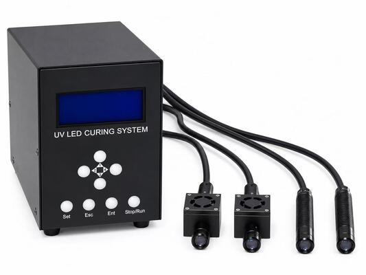 Multi-Channel UV LED Spot Curing System dengan output irradians tinggi dan pembangkit panas rendah untuk perakitan presisi