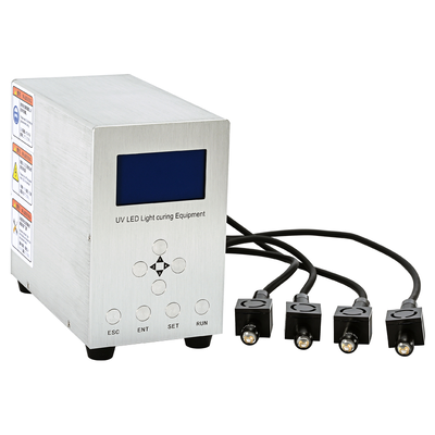 Sistem Pengawetan Titik LED UV Multi Saluran 4CH 365nm 395nm Pengawetan Serentak untuk Perekat Bagian Kecil